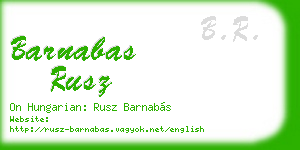 barnabas rusz business card